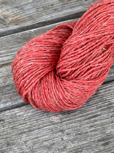 Summer Fiesta - merino linen blend  - Coral Red – 5ply / Sports weight